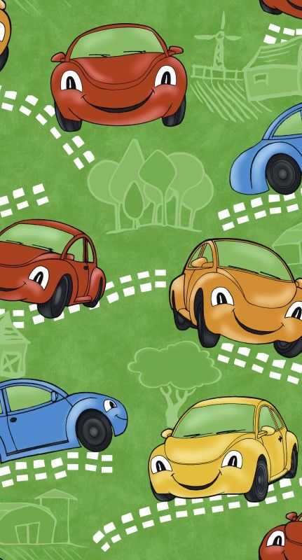 Set von 2 Verdunkelung Cartoon Auto Vorhänge Kinder Junge Vorhänge